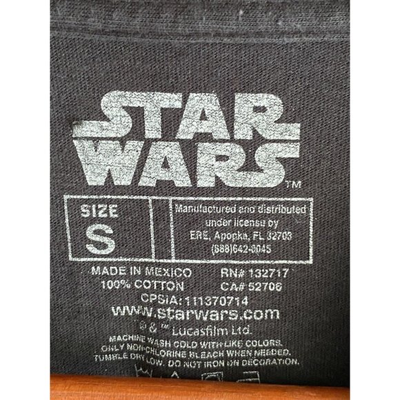 Star Wars S/S Black T-Shirt Men's Size S Small Lucas Films - Picture 2 of 2